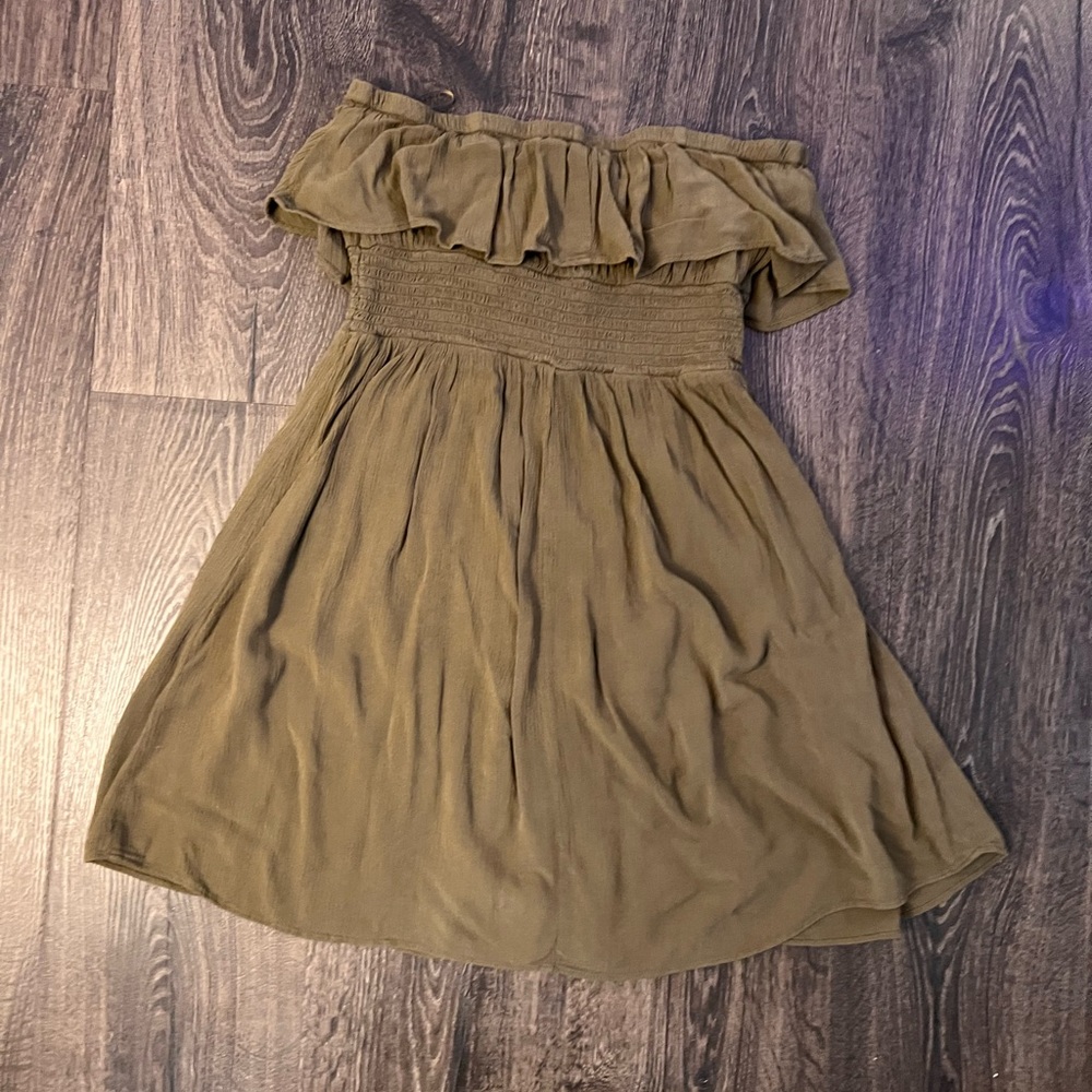 Express Green Ruffled Tiered Sundress